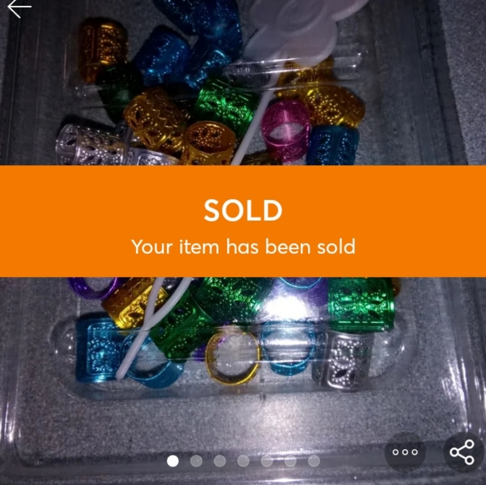 1 pks Hair bead gold or silver COLORED ONES HAVE SOLD!